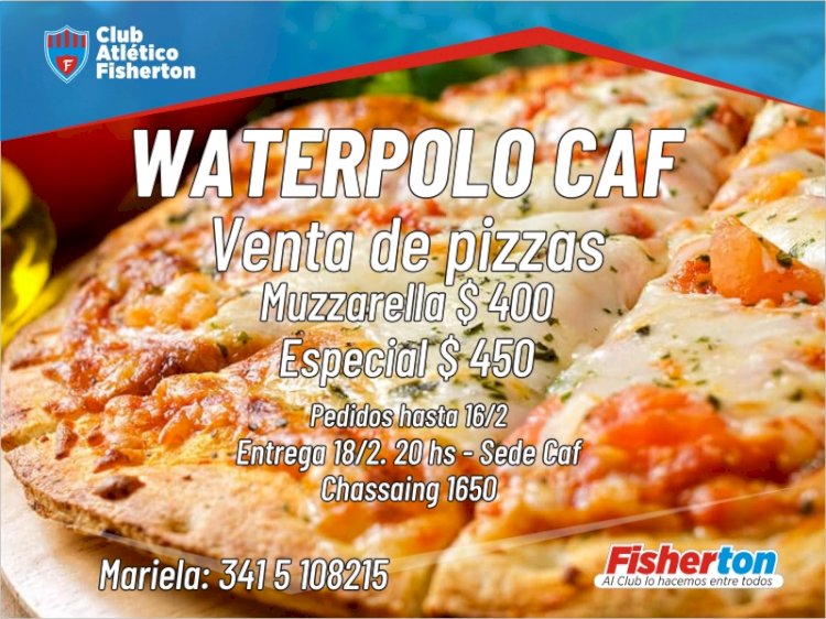 Venta de pizzas para Waterpolo